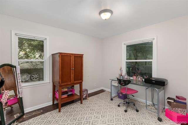 23385 Hunters Ln, Southfield, MI 48033 - office space with baseboards and light wood-style flooring