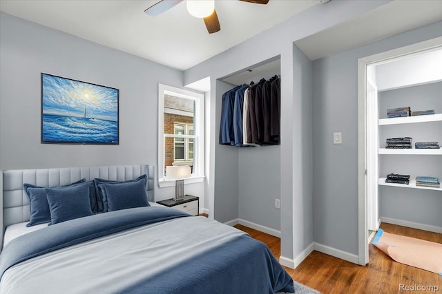 16558 Indiana St, Detroit, MI 48221 - bedroom featuring wood finished floors, baseboards, and a ceiling fan