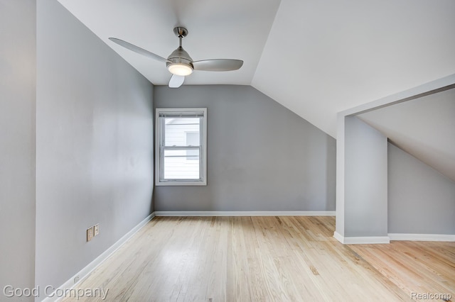 263 E Woodland St, Ferndale, MI 48220 - additional living space featuring lofted ceiling, wood finished floors, and a ceiling fan