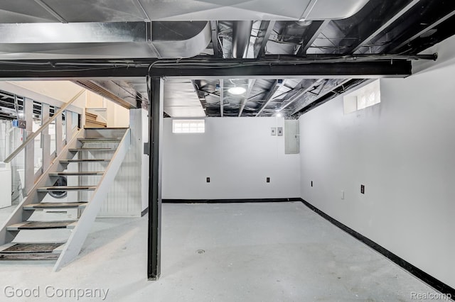 263 E Woodland St, Ferndale, MI 48220 - basement with stairs and electric panel