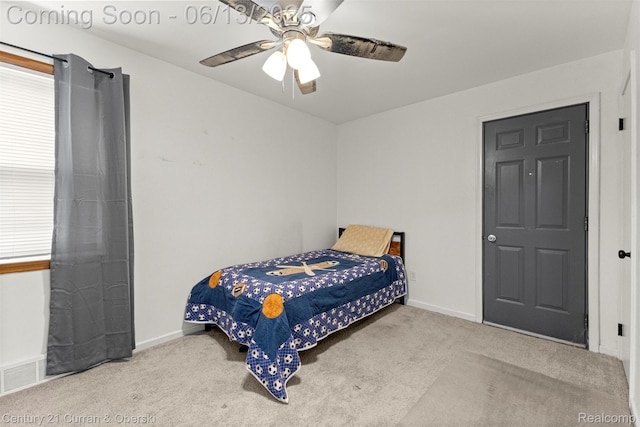 8904 Becker Ave, Allen Park, MI 48101 - carpeted bedroom with baseboards and ceiling fan