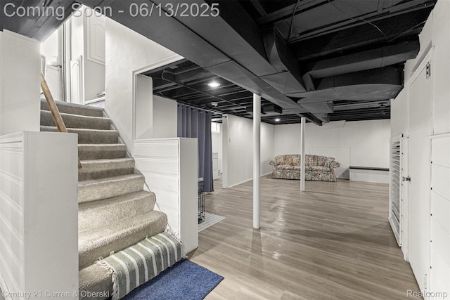 8904 Becker Ave, Allen Park, MI 48101 - finished below grade area with wood finished floors and stairway