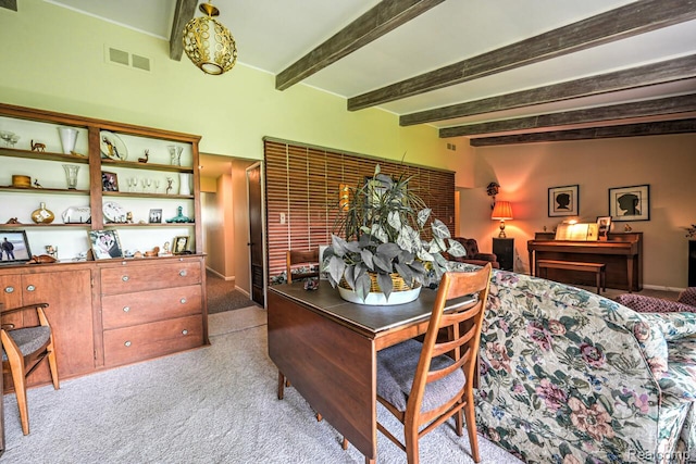 23880 Glencreek Dr, Farmington Hills, MI 48336 - carpeted bedroom with beamed ceiling