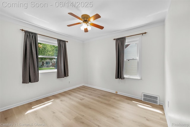 3156 Edgewood St, Dearborn, MI 48124 - spare room featuring ceiling fan, wood finished floors, and crown molding