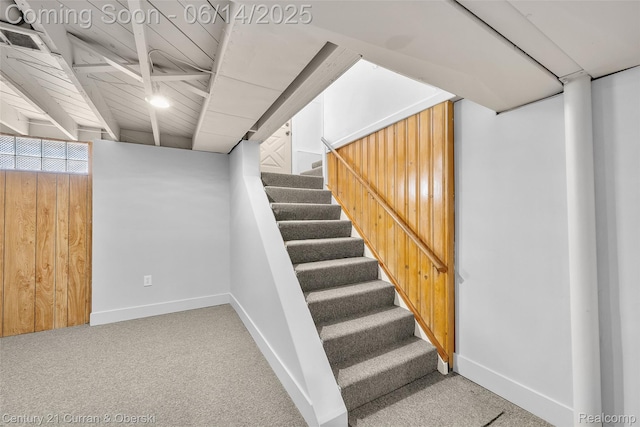 3156 Edgewood St, Dearborn, MI 48124 - stairway featuring carpet flooring