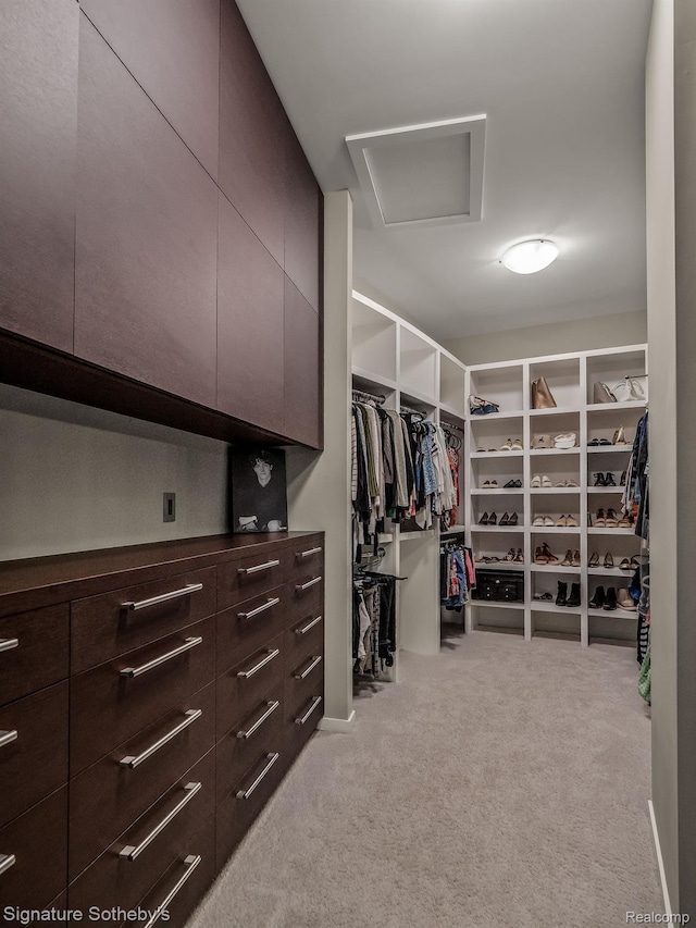 6956 Cooley Lake Rd, White Lake, MI 48383 - walk in closet with attic access and carpet