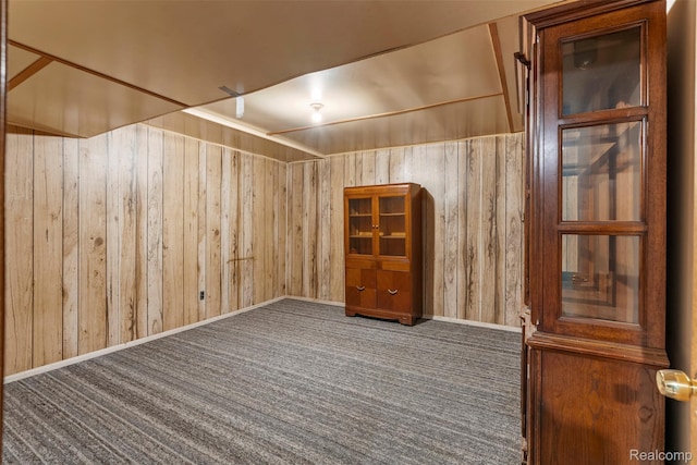 15356 Hampden St, Taylor, MI 48180 - carpeted empty room featuring wooden walls