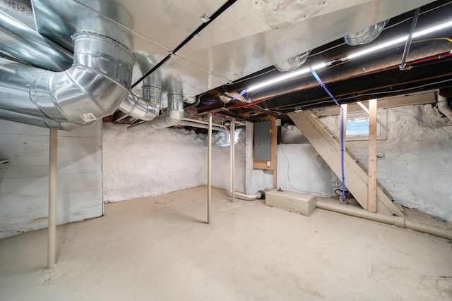 911 E Ganson St, Jackson, MI 49201 - unfinished below grade area featuring electric panel