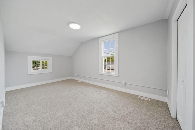 911 E Ganson St, Jackson, MI 49201 - additional living space featuring carpet floors, baseboards, and lofted ceiling