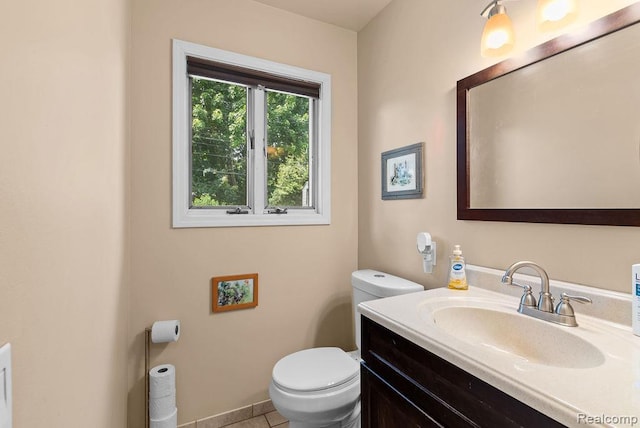 5445 Frankwill Ave, Clarkston, MI 48346 - half bathroom with vanity and tile patterned flooring