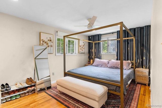 5445 Frankwill Ave, Clarkston, MI 48346 - bedroom with wood finished floors and ceiling fan