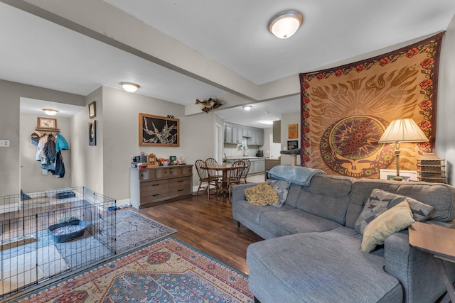 1026 Jennings Ave, Benton Harbor, MI 49022 - living area featuring wood finished floors and baseboards