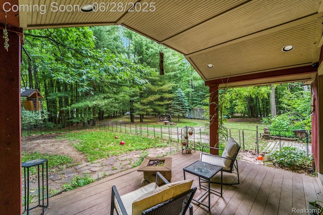 3030 Stanton Rd, Oxford, MI 48371 - view of wooden deck