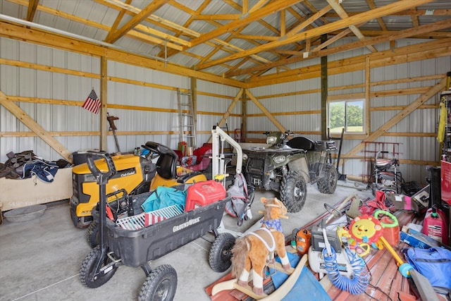 8078 S Royston Rd, Eaton Rapids, MI 48827 - garage with metal wall