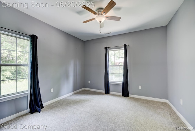 1724 Barrington Ct, Lake Orion, MI 48360 - unfurnished room featuring plenty of natural light, carpet, and ceiling fan