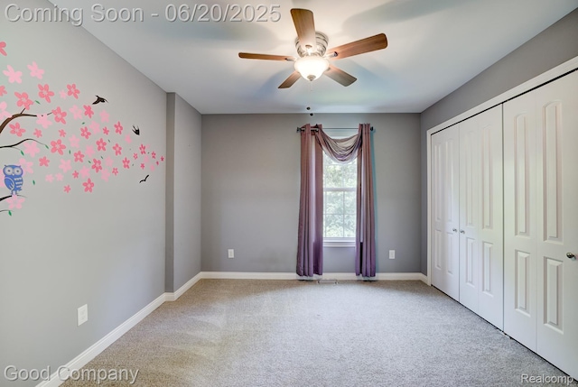 1724 Barrington Ct, Lake Orion, MI 48360 - unfurnished bedroom with carpet flooring, a closet, and a ceiling fan