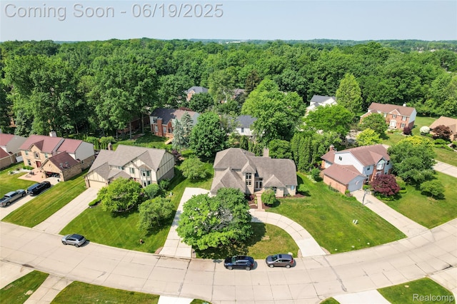 30753 Sunderland Dr, Farmington Hills, MI 48331 - aerial perspective of suburban area with a forest