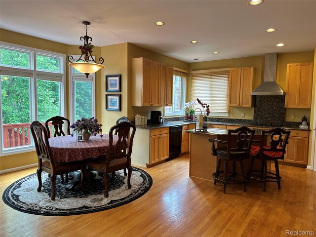 6601PEMBRIDGEHILL Pembridge Hl, West Bloomfield, MI 48322 - dining area with plenty of natural light, light wood-style flooring, and recessed lighting