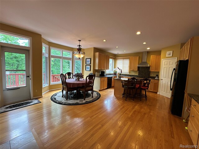 6601PEMBRIDGEHILL Pembridge Hl, West Bloomfield, MI 48322 - dining space featuring light wood finished floors and recessed lighting