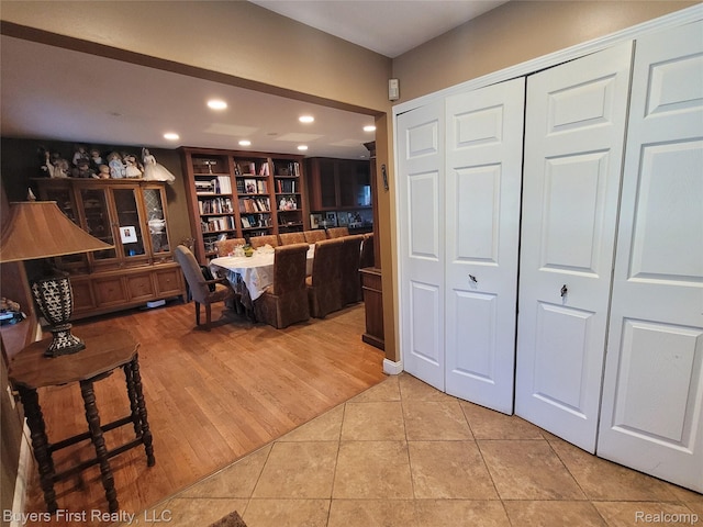 17137 Hilton St, Southfield, MI 48075 - office area with tile patterned floors and recessed lighting