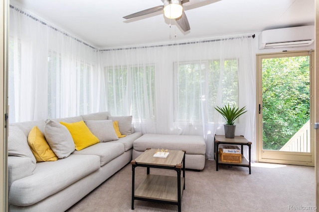 62874 Walker Ct Unit 17, Washington, MI 48094 - sunroom / solarium with a wall mounted air conditioner and carpet flooring