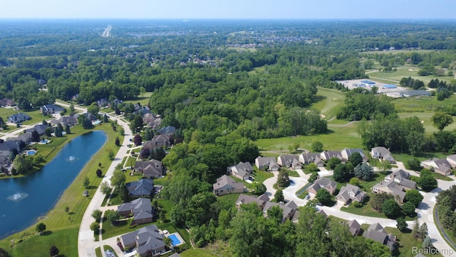 62874 Walker Ct Unit 17, Washington, MI 48094 - aerial overview of property's location featuring a large body of water and nearby suburban area