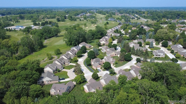62874 Walker Ct Unit 17, Washington, MI 48094 - aerial view of property and surrounding area featuring nearby suburban area and a golf course