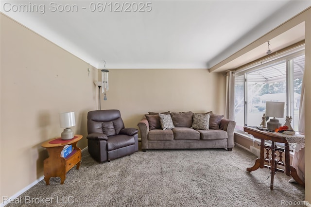3809 Whittier Ave, Flint, MI 48506 - carpeted living area featuring baseboards