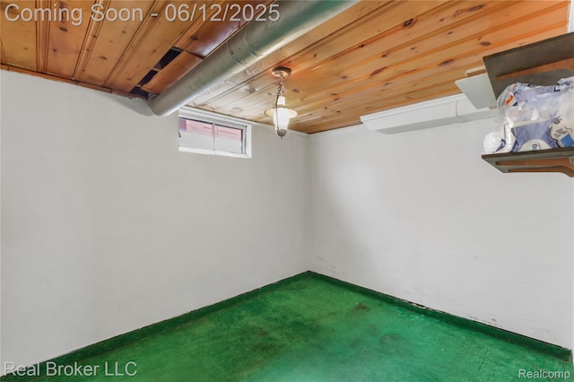 3809 Whittier Ave, Flint, MI 48506 - below grade area featuring carpet flooring