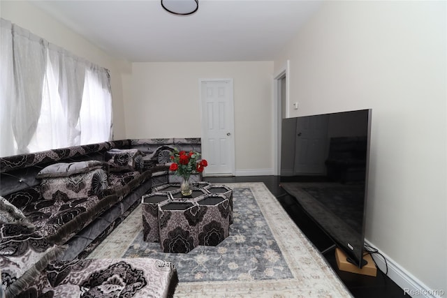 7524 Williamson St, Dearborn, MI 48126 - living area featuring wood finished floors and baseboards