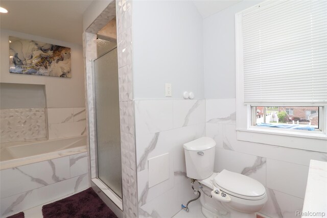 7524 Williamson St, Dearborn, MI 48126 - full bath with tile walls, a garden tub, and a shower stall