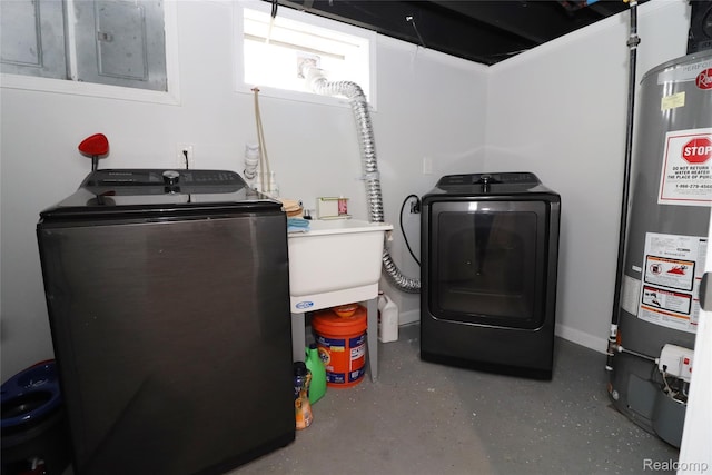 7524 Williamson St, Dearborn, MI 48126 - washroom featuring independent washer and dryer and gas water heater