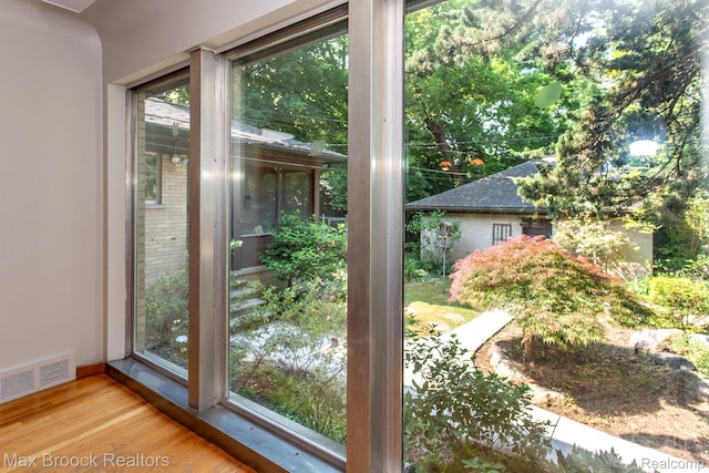 25695 York Rd, Royal Oak, MI 48067 - doorway to outside with wood finished floors