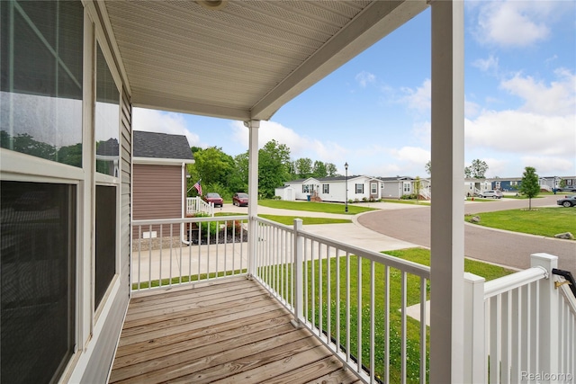 6464 Prince, Fenton, MI 48430 - porch with a residential view and a yard
