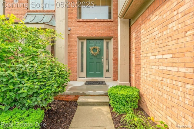 43543 Abbey Cir, Canton, MI 48187 - view of exterior entry with brick siding