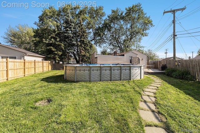 17325 Doris, Fraser, MI 48026 - fenced backyard featuring a wooden deck