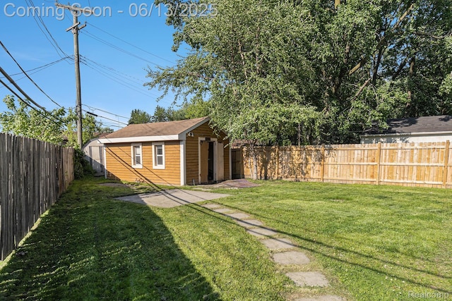 17325 Doris, Fraser, MI 48026 - fenced backyard featuring an outbuilding
