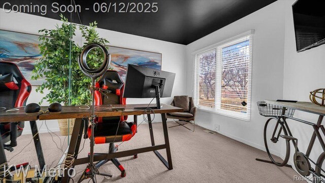 4013 Foxpointe Dr, West Bloomfield, MI 48323 - office with carpet and baseboards