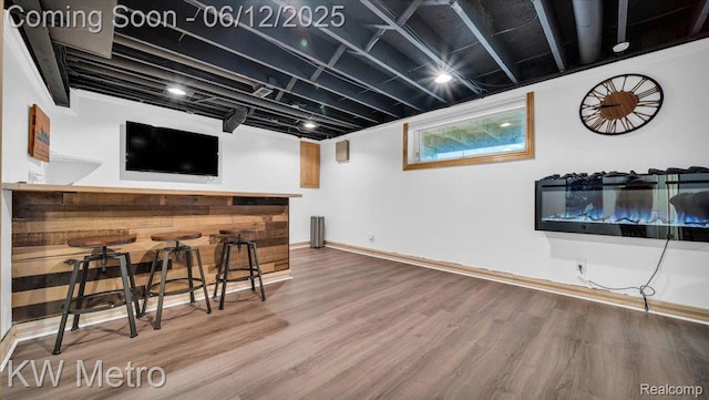 4013 Foxpointe Dr, West Bloomfield, MI 48323 - bar featuring wood finished floors and baseboards