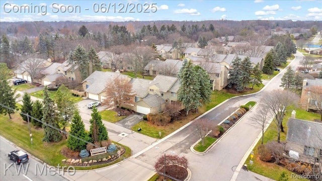 4013 Foxpointe Dr, West Bloomfield, MI 48323 - aerial perspective of suburban area