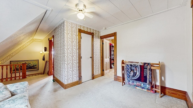 16486 Three Oaks Rd, Three Oaks, MI 49128 - bedroom featuring carpet, ceiling fan, ornamental molding, and baseboards