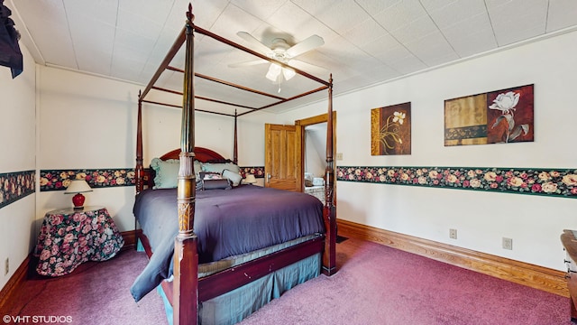 16486 Three Oaks Rd, Three Oaks, MI 49128 - carpeted bedroom featuring a ceiling fan and baseboards