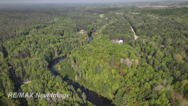 2258 High Rd, Roscommon, MI 48653 - aerial view of property's location with a heavily wooded area and a large body of water