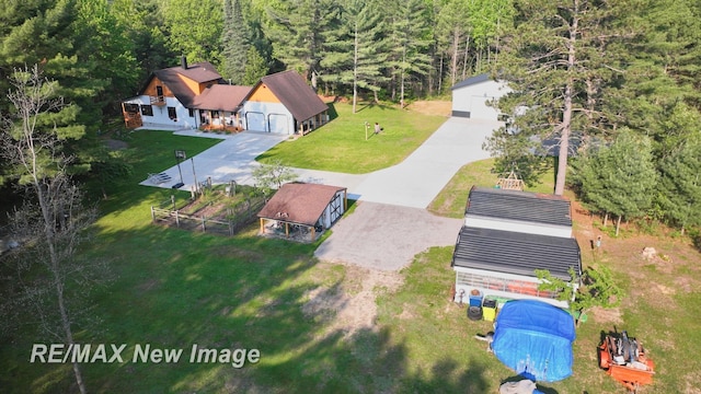 2258 High Rd, Roscommon, MI 48653 - view from above of property with a forest
