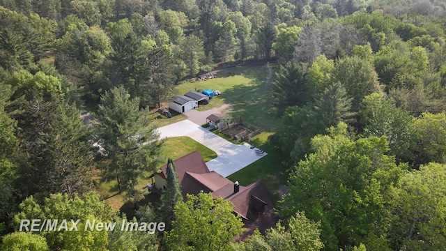 2258 High Rd, Roscommon, MI 48653 - aerial view of property and surrounding area featuring a forest
