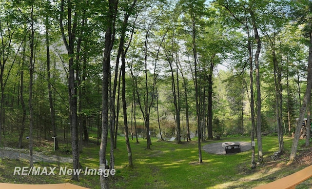 2258 High Rd, Roscommon, MI 48653 - view of home's community featuring an outdoor fire pit and a yard