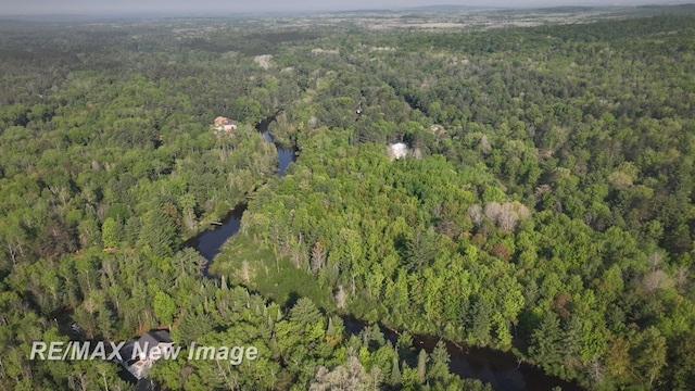 2258 High Rd, Roscommon, MI 48653 - aerial view of property and surrounding area with a heavily wooded area and a large body of water