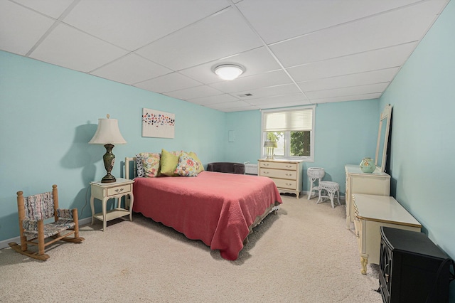 3431 Brookview Ct, Hudsonville, MI 49426 - carpeted bedroom with a paneled ceiling and baseboards