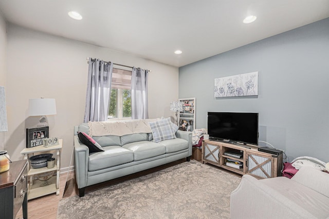 3431 Brookview Ct, Hudsonville, MI 49426 - living area featuring wood finished floors and recessed lighting