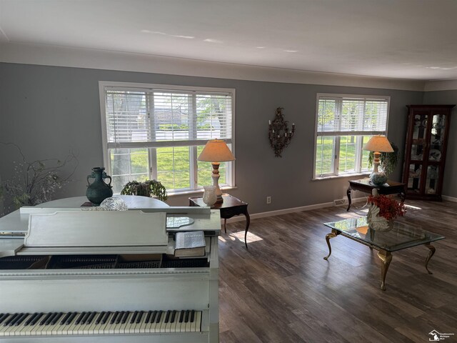 4845 E Dunbar Rd, Monroe, MI 48161 - living area with wood finished floors and baseboards
